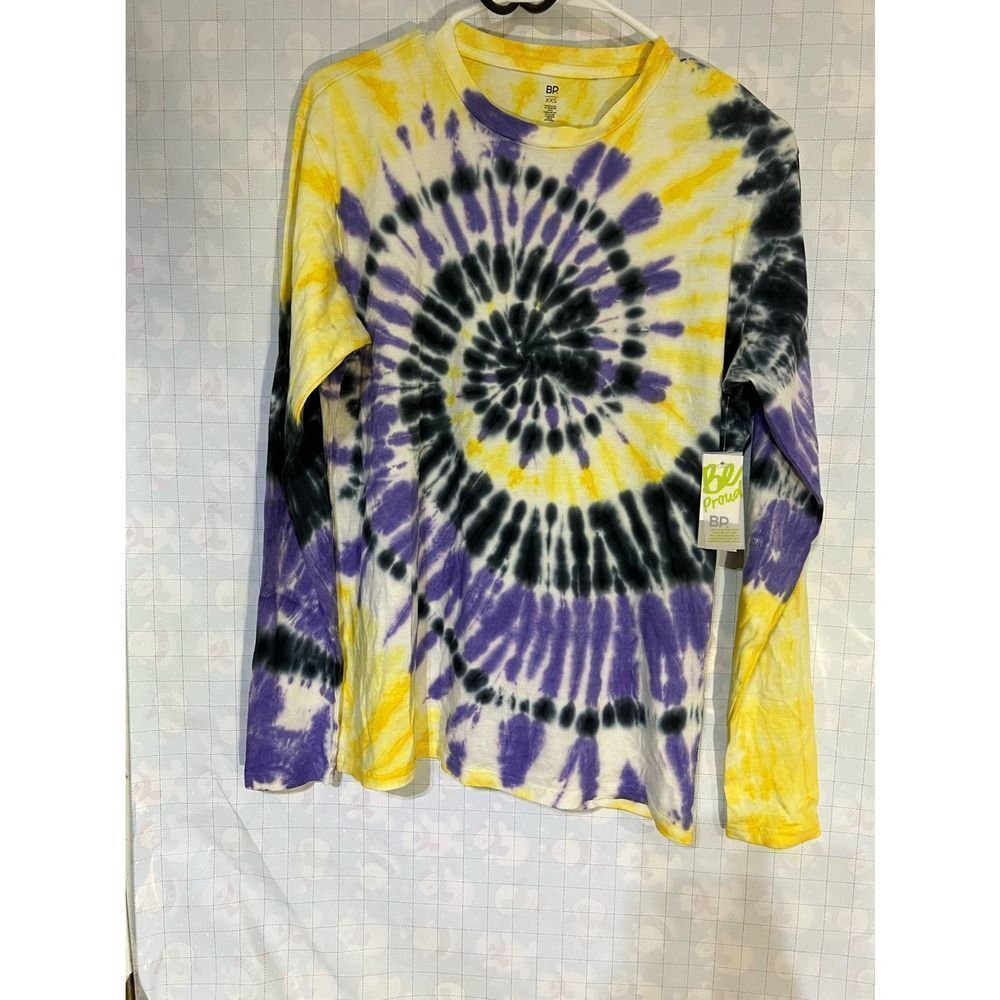Bp Gender Inclusive In Purple- Yellow Tie Dye Tee xs - Picture 4 of 9